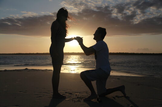 Sunset Proposal off Island of Love